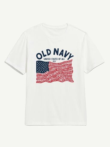 تي شيرت برسومات علم Old Navy Heritage 2022 - أبيض in Kuwait