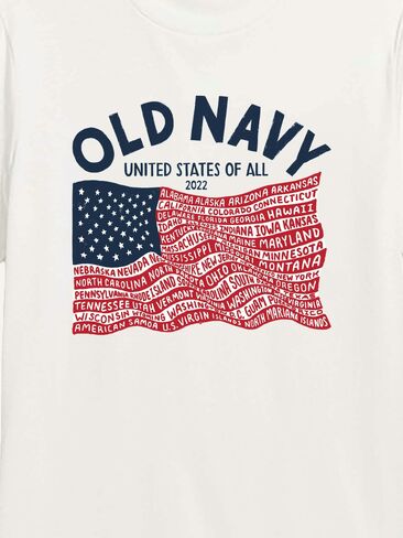 تي شيرت برسومات علم Old Navy Heritage 2022 - أبيض in Kuwait