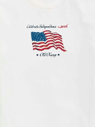 Old Navy Heritage 2006 Flag Graphic T-Shirt For Kids - WHITE in Saudi Arabia