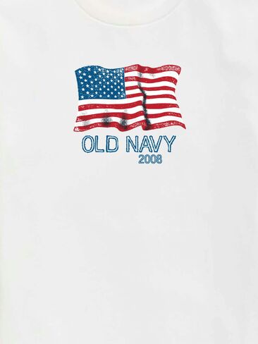 تيشيرت برسوم علم 2008 للأطفال من Old Navy Heritage - أبيض in Saudi Arabia