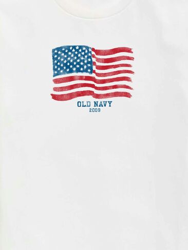 Old Navy Heritage 2009 Flag Graphic T-Shirt For Kids - WHITE in Saudi Arabia