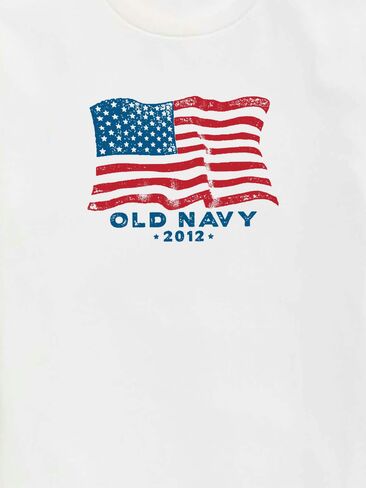 Old Navy Heritage 2012 Flag Graphic T-Shirt For Kids - WHITE in Saudi Arabia