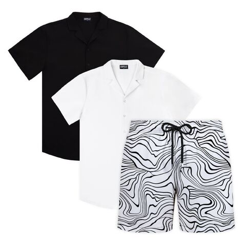 Capelle Miami Shadow Break - Men's Matching Resort Set | Short + 2 Shirts in Kuwait