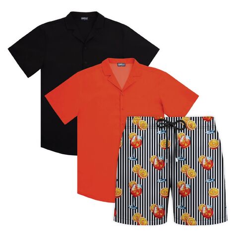 Capelle Miami Ember Tide - Men's Matching Resort Set | Short + 2 Shirts in Saudi Arabia