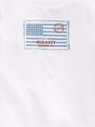 Old Navy Heritage 1994 Flag Graphic T-Shirt For Toddler - WHITE in Saudi Arabia