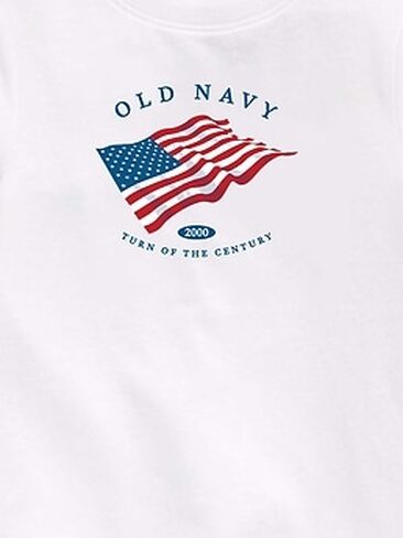 Old Navy Heritage 2000 Flag Graphic T-Shirt For Toddler - WHITE in Saudi Arabia