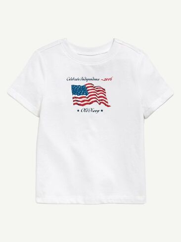 Old Navy Heritage 2006 Flag Graphic T-Shirt For Toddler - WHITE in Kuwait