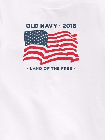 Old Navy Heritage 2016 Flag Graphic T-Shirt For Toddler - WHITE in Kuwait