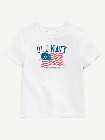 Old Navy Heritage 2023 Flag Graphic T-Shirt For Toddler - WHITE in Saudi Arabia
