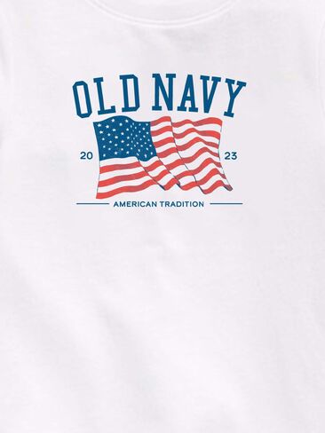 Old Navy Heritage 2023 Flag Graphic T-Shirt For Toddler - WHITE in Saudi Arabia