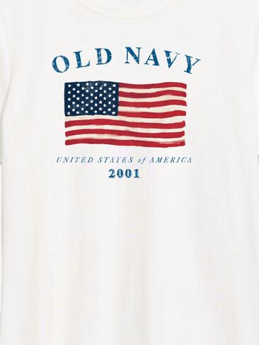 تي شيرت بطبعة علم للنساء من Old Navy Heritage 2001 - أبيض in Kuwait