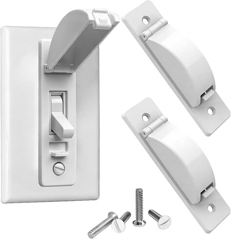 Light Switch Guard, 2 Pack Clear Light Switch Lock, Light Switch Cover Guard, Child Proof Light switch cover, Prevent Children and Adults from Accidentally Turning Your Lights on or off in Kuwait