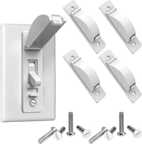 Light Switch Guard, 2 Pack Clear Light Switch Lock, Light Switch Cover Guard, Child Proof Light switch cover, Prevent Children and Adults from Accidentally Turning Your Lights on or off in Kuwait