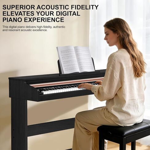 88 Key Semi-Weighted Keyboard Piano - Full Size Upright Digital Piano Keyboard for Beginners - Electric Piano with Triple Pedal Supports USB-MIDI (White) in Saudi Arabia