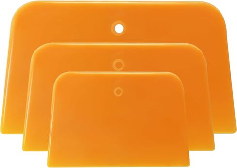 2 Set Body Filler Spreaders, Auto Plastic Putties Spreader Tool Includes Large, Medium and Small, Reusable Auto Film Application Tool for Body Fillers, Putties, Glazes, Caulks and Paint (6PCS) in Saudi Arabia