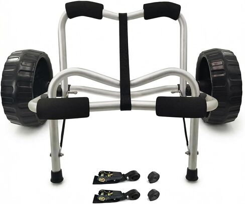 عربة Vanhunks Kayak Cart دوللي عجلات عربة كاياك قابلة للطي مع إطارات بدون هواء مقاس 10 بوصة لنقل الزورق الناقل SUP Paddleboard in Saudi Arabia