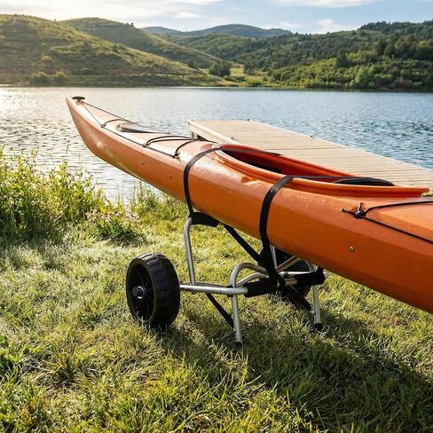 عربة Vanhunks Kayak Cart دوللي عجلات عربة كاياك قابلة للطي مع إطارات بدون هواء مقاس 10 بوصة لنقل الزورق الناقل SUP Paddleboard in Saudi Arabia