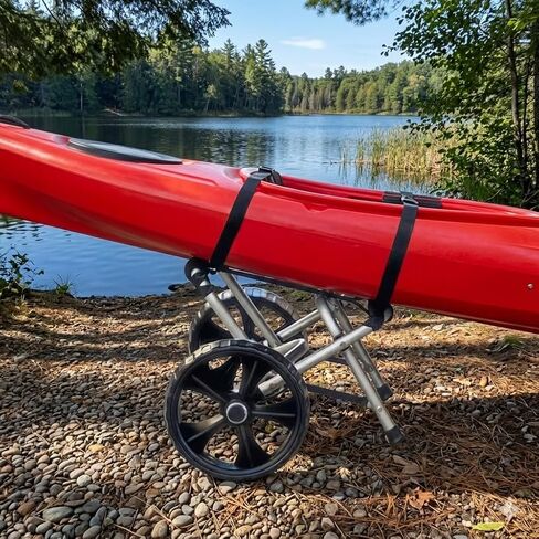 عربة Vanhunks Kayak Cart دوللي عجلات عربة كاياك قابلة للطي مع إطارات بدون هواء مقاس 10 بوصة لنقل الزورق الناقل SUP Paddleboard in Saudi Arabia