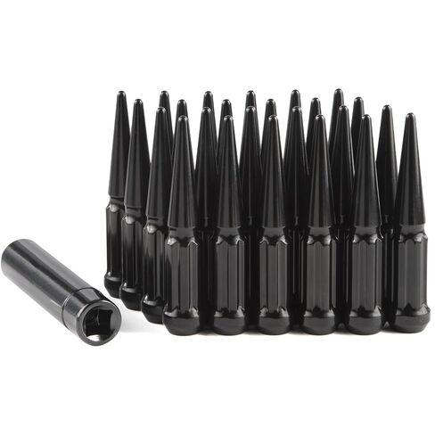 20 قطعة من GAsupply 1/2-20 صواميل عروة مدببة من الكروم، 1/2 × 20 قفل صواميل عروة مسننة بطول 4.4 بوصة 112 مم، طرف مغلق منتفخ بلوط 60 درجة مخروطي/مقعد مخروطي in Kuwait