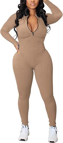 Chicyes المرأة Bodycon مثير حللا تجريب سلس قطعة واحدة مضلع زيبر السروال القصير حجم كبير وتتسابق in Kuwait