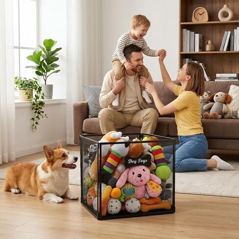 صندوق لعبة الكلب، سلة ألعاب كلب كبيرة، مجموعة من سلتين معدنيتين لعبة الكلب، سلة معدنية للحيوانات الأليفة بمقبض خشبي، سلة سوداء متينة للكلاب، منظم صندوق ألعاب الجرو، بطانية، مقود الكلب، وجبات خفيفة، ألعاب، إكسسوارات in Saudi Arabia