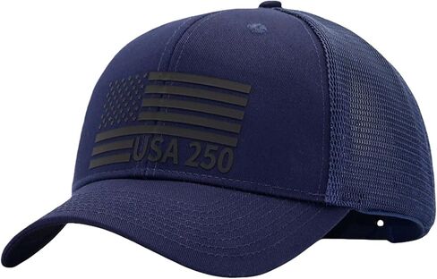 American Flag Trucker Hats, Patriotic Baseball Cap for Men, Adjustable Breathable Mesh Snapback, Fits OSFM & XXL Head in Saudi Arabia