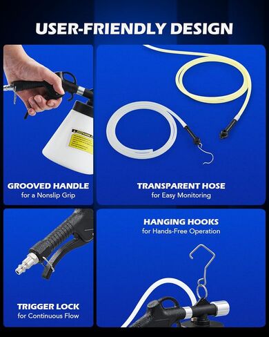 Orion Motor Tech Pneumatic Brake Bleeder Kit, 1.06 qt. Brake Fluid Bleeder Kit with 8 Master Cylinder Adapters, 1L Vacuum Brake Bleeder Set for One Person Brake Bleeding Automotive Fluid Extraction in Saudi Arabia