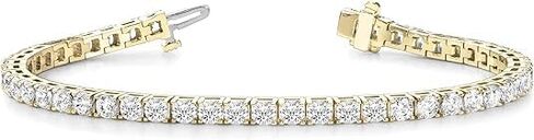 سوار التنس الماسي من هيوستن دايموند ديستريكت 3 إلى 50 قيراط كلاسيكي LAB GROWN Diamond Collection 4 Prong Ultra Premium (لون E-F، وضوح VS2-SI1) in Kuwait