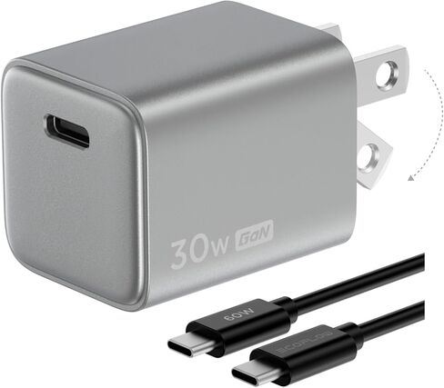 EF ECOFLOW Rapid 20W GaN USB C Charger with Cable,Fast Type C Charging Block Plug for Rapid Compatible with iPhone 15/15 Pro/14/14 Pro Max/13, Galaxy, iPad in Kuwait