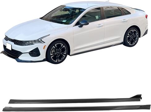 تنانير جانبية من IKON MOTORSPORTS، متوافقة مع 2021-2025 Kia K5، ملحقات تنورة جانبية PP مطبوعة من ألياف الكربون ولوحة هزازة وخط سفلي للشفاه in Kuwait