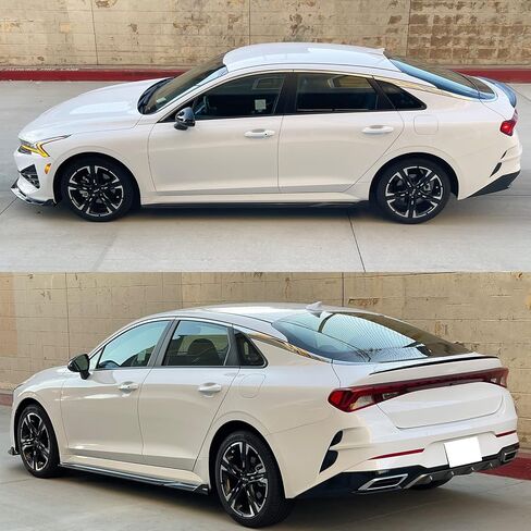 تنانير جانبية من IKON MOTORSPORTS، متوافقة مع 2021-2025 Kia K5، ملحقات تنورة جانبية PP مطبوعة من ألياف الكربون ولوحة هزازة وخط سفلي للشفاه in Kuwait