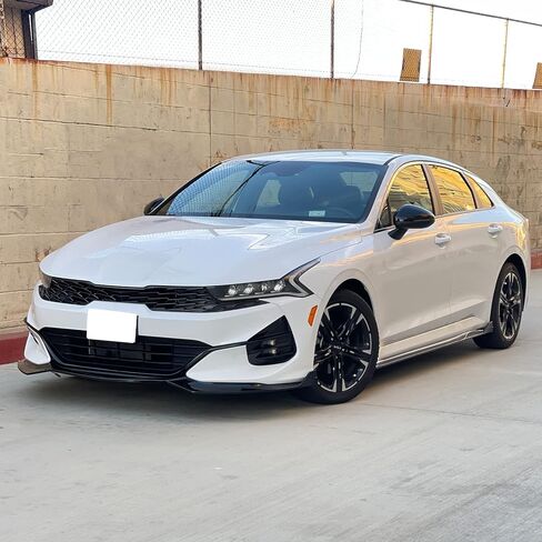 تنانير جانبية من IKON MOTORSPORTS، متوافقة مع 2021-2025 Kia K5، ملحقات تنورة جانبية PP مطبوعة من ألياف الكربون ولوحة هزازة وخط سفلي للشفاه in Kuwait