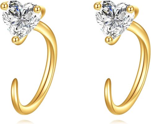 DOVRAN 14K أقراط من الذهب العقيق للنساء ريال الصلبة الذهب الأصفر مثلث هوب هيبوالرجينيك مجوهرات هدايا لها in Kuwait