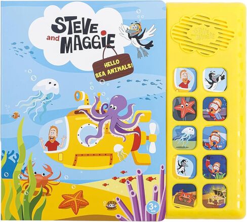 Steve and Maggie Sound Book - Interactive Sing Along Books for Toddlers 10 Button Musical Learning Toys, Talking Books for Kids with Ocean Songs Educational Gifts for Boys & Girls (Classic Nursery) in Saudi Arabia
