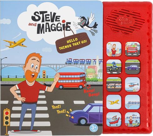Steve and Maggie Sound Book - Interactive Sing Along Books for Toddlers 10 Button Musical Learning Toys, Talking Books for Kids with Ocean Songs Educational Gifts for Boys & Girls (Classic Nursery) in Saudi Arabia