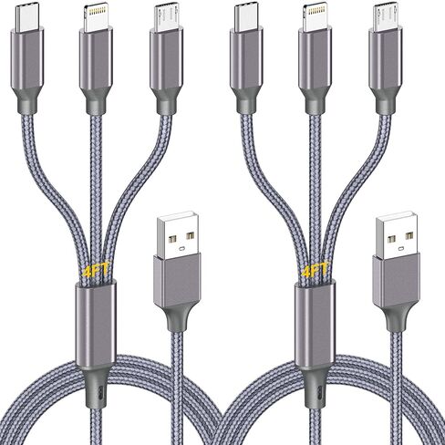 شاحن iPhone 10ft كابل Lightning 4 عبوات من النايلون المعتمد من Apple MFi سلك شحن سريع USB مضفر لهاتف iPhone 14 13 12 11 Pro MAX Xs XR X 8 7 6S 6 Plus SE 5s 5C in Saudi Arabia