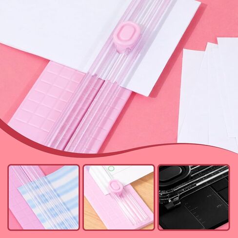 A3 Small Paper Trimmer, Portable Paper Cutter for Label, Origami, Card, Photo, Cardstock, and Craft Project, Pink in Saudi Arabia