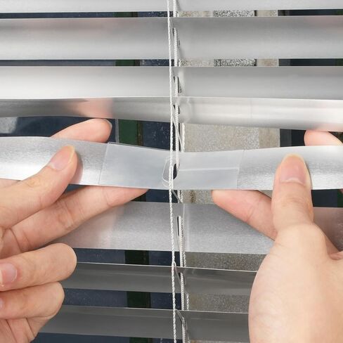 8 Pcs Vertical Blind Repair Tabs Clear Horizontal Blinds Replacement Slats Panels Self-Adhesive Blinds Replacement Fixers for Repair Damaged Blinds Blades (No String Hole, 1(W) x 3(L) Inches) in Saudi Arabia