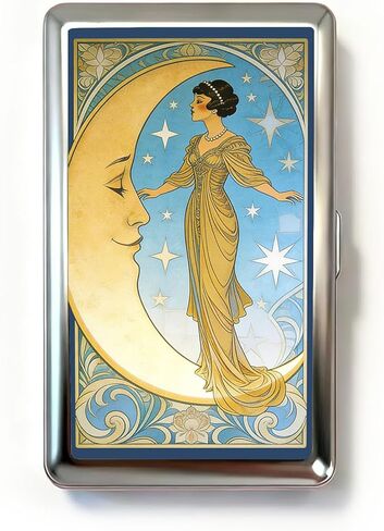 Vintage Art Deco Versatile Card & Cash Case, Slim Metal Wallet for Women Men Credit ID Business Cards (Style-A) in Saudi Arabia