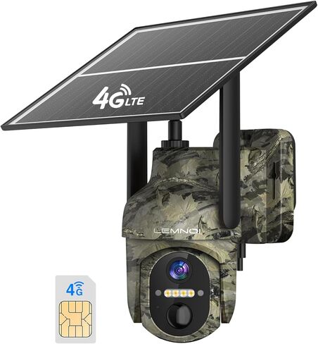 كاميرات تريل خلوية 4G LTE، كاميرا تريل تعمل بالطاقة الشمسية مع عرض مباشر 2K 360 درجة، كاميرا ألعاب نشطة بالحركة، بطاقة SIM مدمجة، كاميرا أمان 4G خارجية مع رؤية ليلية ملونة in Saudi Arabia