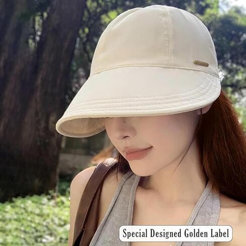 Foldable Sun Beach Hat-Women's Outdoor UV-Protection-Wide Brim UV Protection Summer Hat,Packable Beach Hat for Hiking/Gardening/Travel(Style 3 Khaki). in Saudi Arabia