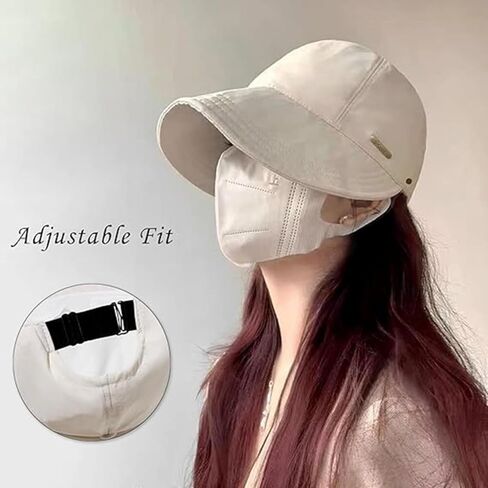 Foldable Sun Beach Hat-Women's Outdoor UV-Protection-Wide Brim UV Protection Summer Hat,Packable Beach Hat for Hiking/Gardening/Travel(Style 3 Khaki). in Saudi Arabia