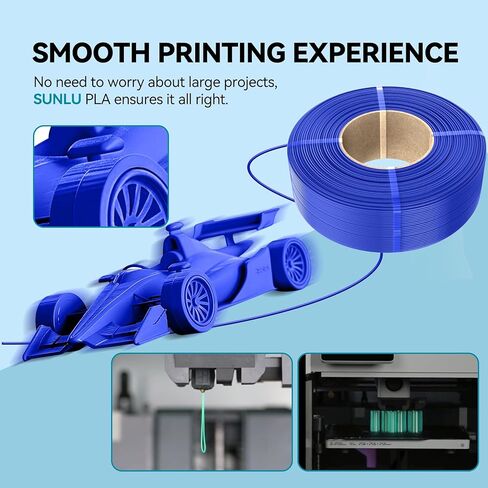 SUNLU Refill PETG Filament 1.75mm, 3D Printer Filament, Suitable for Bambu Lab and SUNLU Reusable Spools, Dimensional Accuracy +/- 0.02 mm, 1kg per Spool, 4 Pack, Black in Saudi Arabia