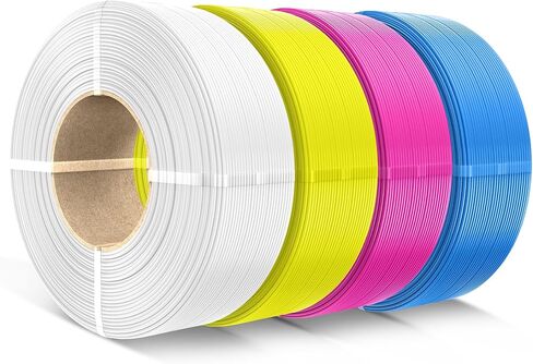 SUNLU Refill PETG Filament 1.75mm, 3D Printer Filament, Suitable for Bambu Lab and SUNLU Reusable Spools, Dimensional Accuracy +/- 0.02 mm, 1kg per Spool, 4 Pack, Black in Saudi Arabia