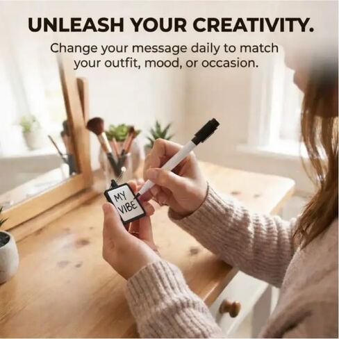 Message Board Drop Unique Earrings&Necklace With Dry Erase Marker,Unique Funny Saying Dangle Earrings Dangling Jewelry Posters Gifts for Women in Saudi Arabia