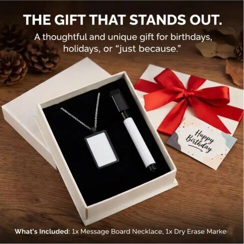 Message Board Drop Unique Earrings&Necklace With Dry Erase Marker,Unique Funny Saying Dangle Earrings Dangling Jewelry Posters Gifts for Women in Saudi Arabia