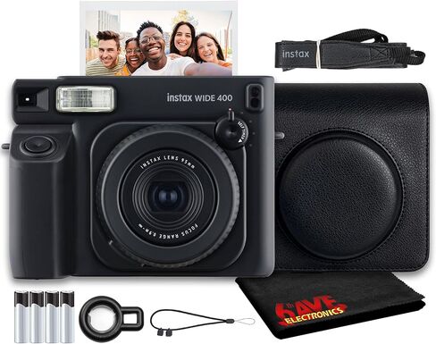 Fujifilm Instax Wide 400 Instant Film Camera Bundle with Fuji Instax-Wide Instant Film Color Print (40 Sheets) + Vintage Style Compatible Carrying Case + Photo Album + More in Saudi Arabia