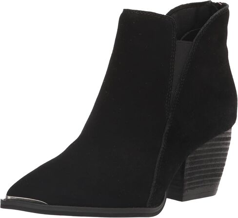 VINTAGE HAVANA Womens Collins Pointed Toe Zippered Casual Boots Ankle Low Heel 1-2" - Black in Saudi Arabia