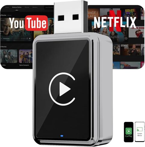 محول CarPlay لاسلكي صغير، التوصيل والتشغيل السريع للتحويل السلكي إلى CarPlay اللاسلكي، متوافق مع سيارات i-Phone 6+ و2015+ in Kuwait