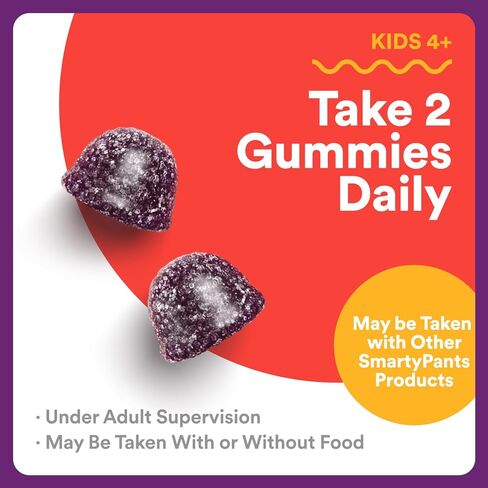 مكمل SmartyPants Kids Sleep Gummies مع الميلاتونين 0.5 ملغ: البابونج وفيتامين D3، مساعد النوم، نكهة الفراولة والمانجو، 60 قطعة in Kuwait